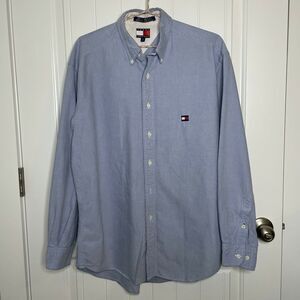 Vintage Tommy Hilfiger Chambray Full Button Down Denim Shirt Men's Size Medium M